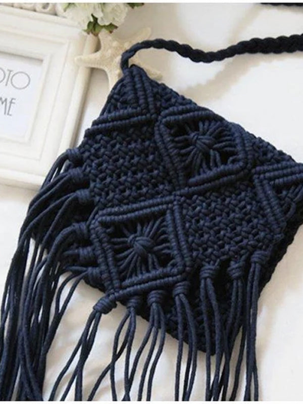 Sweet Shoulder Flower tassel Bags