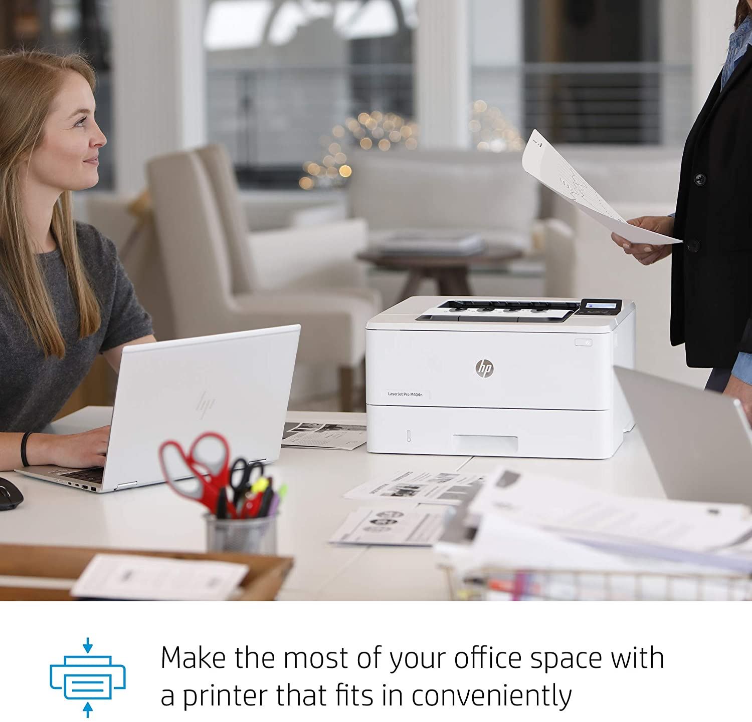 HP LaserJet Pro M404n Laser Printer with Built-in Ethernet & Security Features