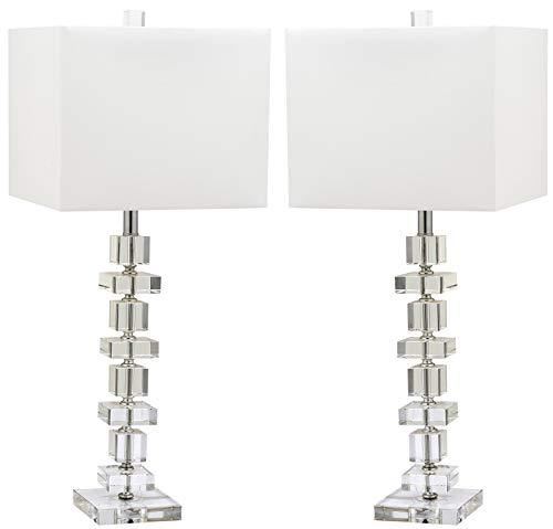 Safavieh Lighting Collection Deco 28-inch Bedroom Living Room Home Office Desk Nightstand Table Lamp (Set of 2) – LED Bulbs Included