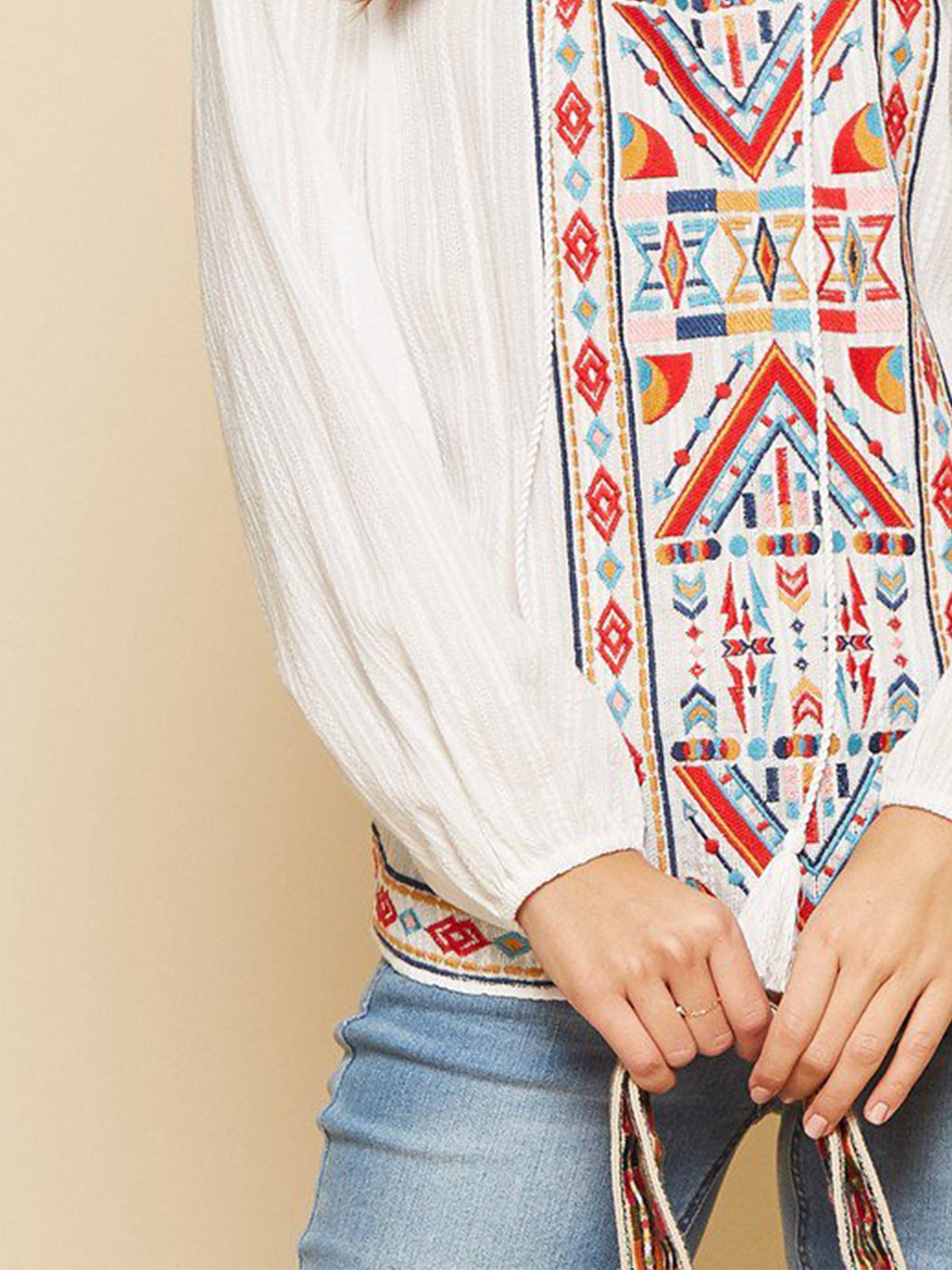 Printed Floral Long Sleeve Vintage Shirts & Tops