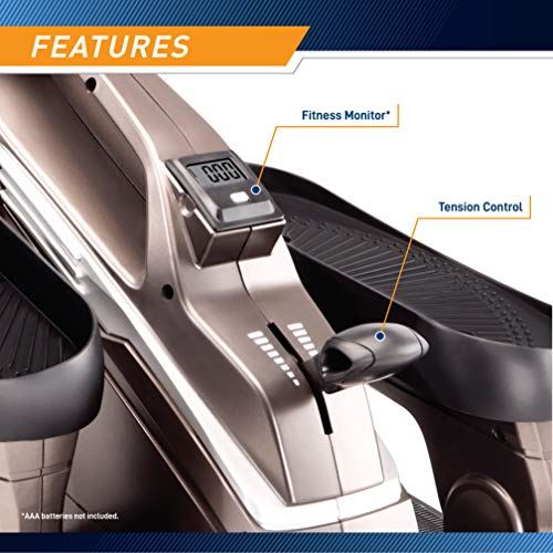 Bionic Body Magnetic Tension Under-Desk Elliptical Mini Stepper- Black-Bronze