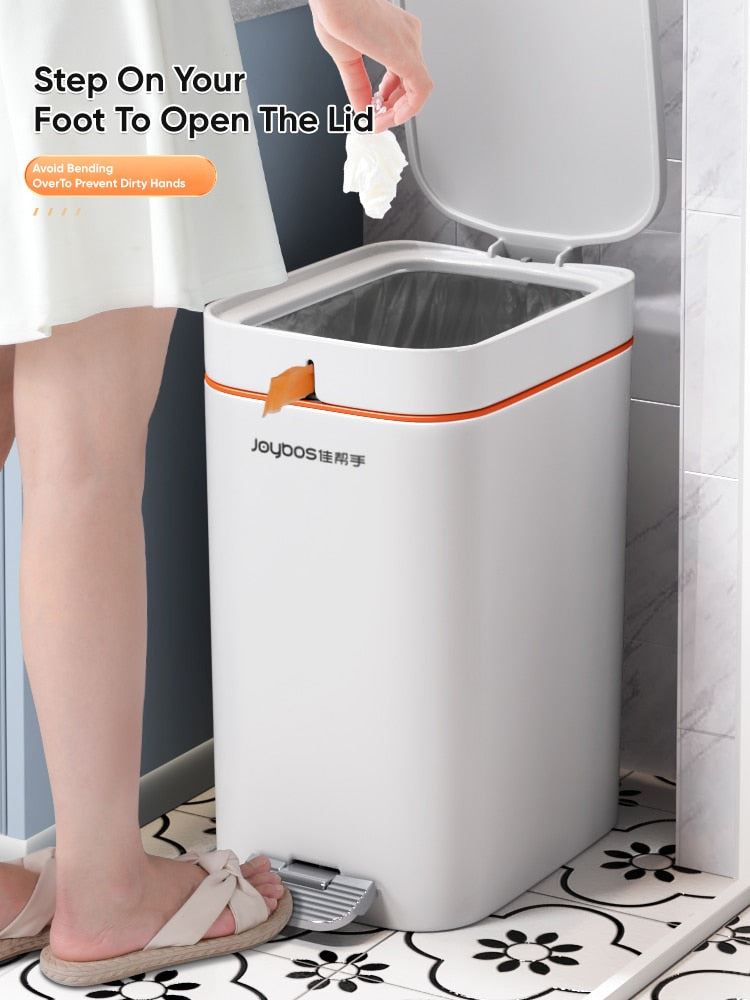 Trash Can Household Automatic Packing Tube With Cover Pedal Light Luxury Living Room Large Toilet Bathroom Kitchen