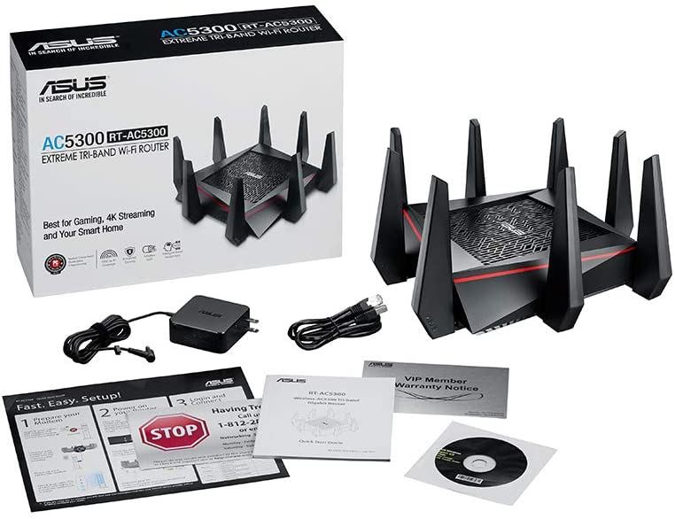 Tri-Band Gigabit Wireless Internet Router Gaming & Streaming w/ Parental Control