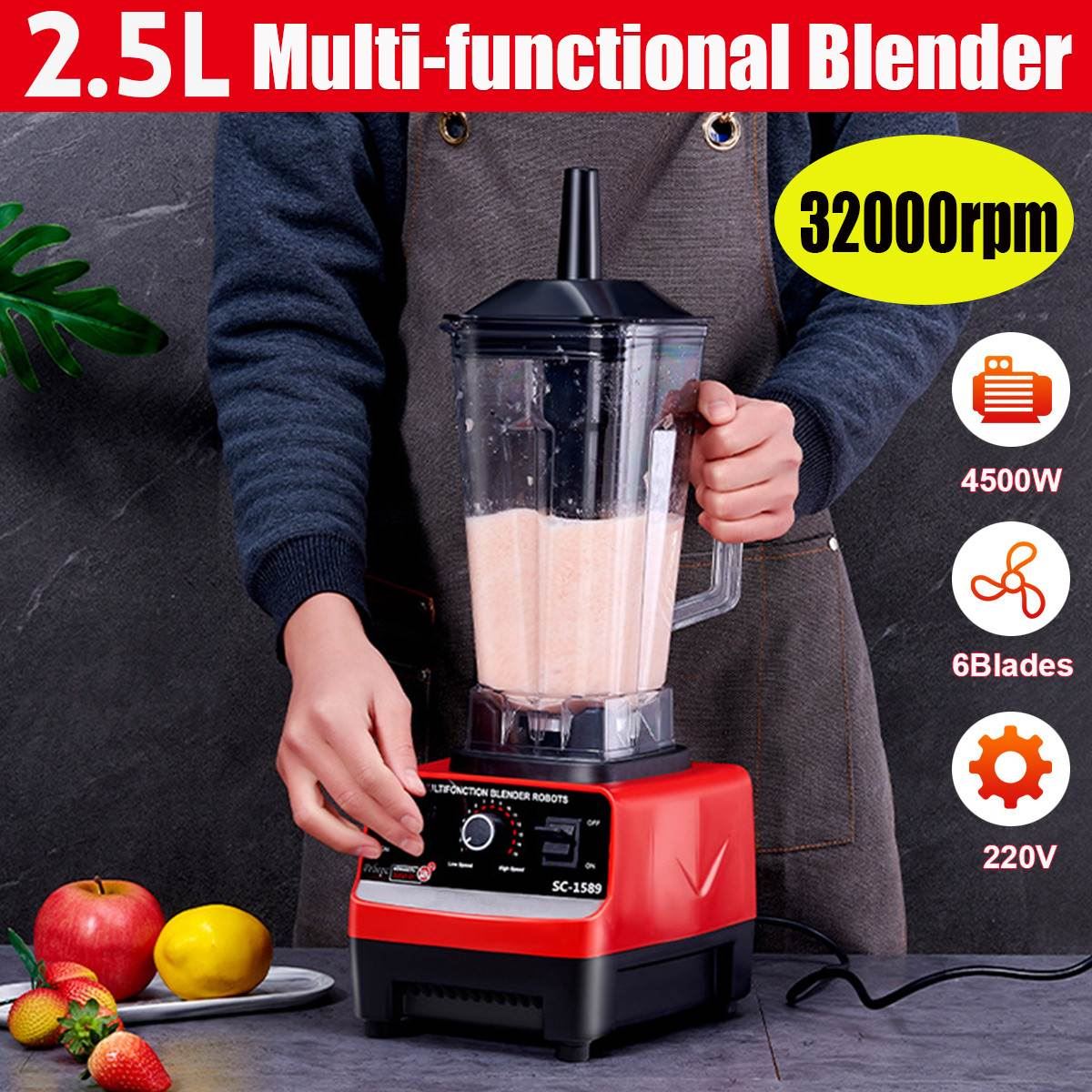 Kitchen Blender Professional Heavy Duty Commercial Mixer Juicer 32000rpm Speed Grinder