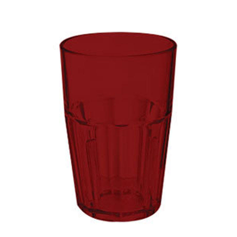 Plastic Reusable Bahama Tumblers 10 oz 3.13 x 4.75 Double Rocks Red SAN,12 Packs