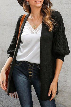 Shawl Collar Long Sleeve Holiday Outerwear