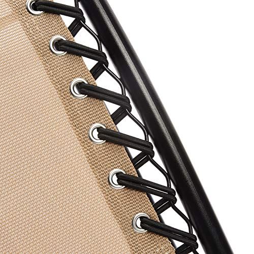 Zero Gravity Lounge Chair with Side Table – Set of 2, Beige