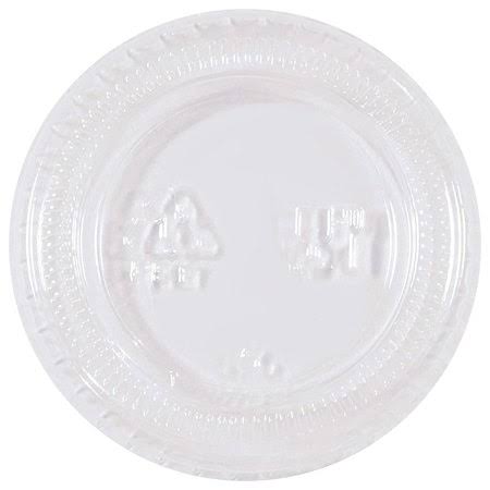 Plastic Portion Cup Lids, 1 oz, Clear, 2500/Case