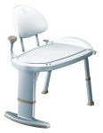 Inch D Adjustable Height Non Slip Bath Safety Transfer Bench, Glacier White