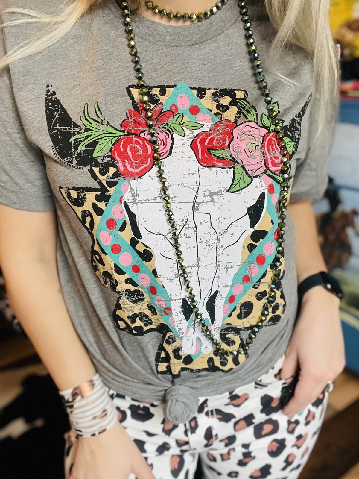 Short Sleeve Shift Casual Printed Shirts & Tops