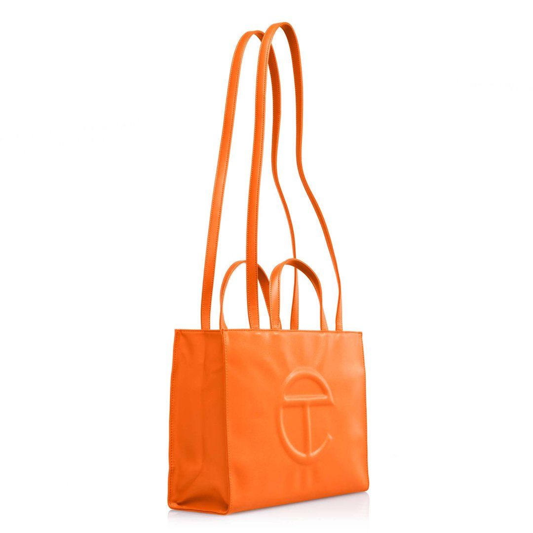 Medium Orange Shopping Bag