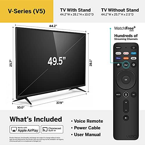 4K UHD LED HDR Smart TV with Apple AirPlay and Chromecast Built-in / 50-Inch
