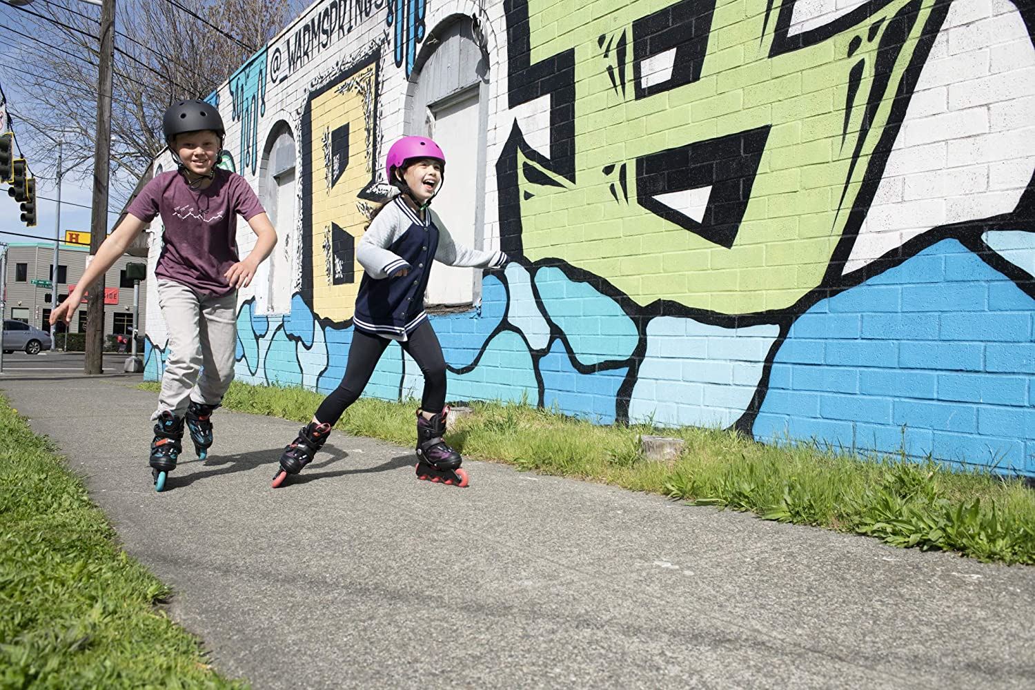 K2 Skate Youth Raider Inline Roller skate, Gray/Red, Medium (1-5)