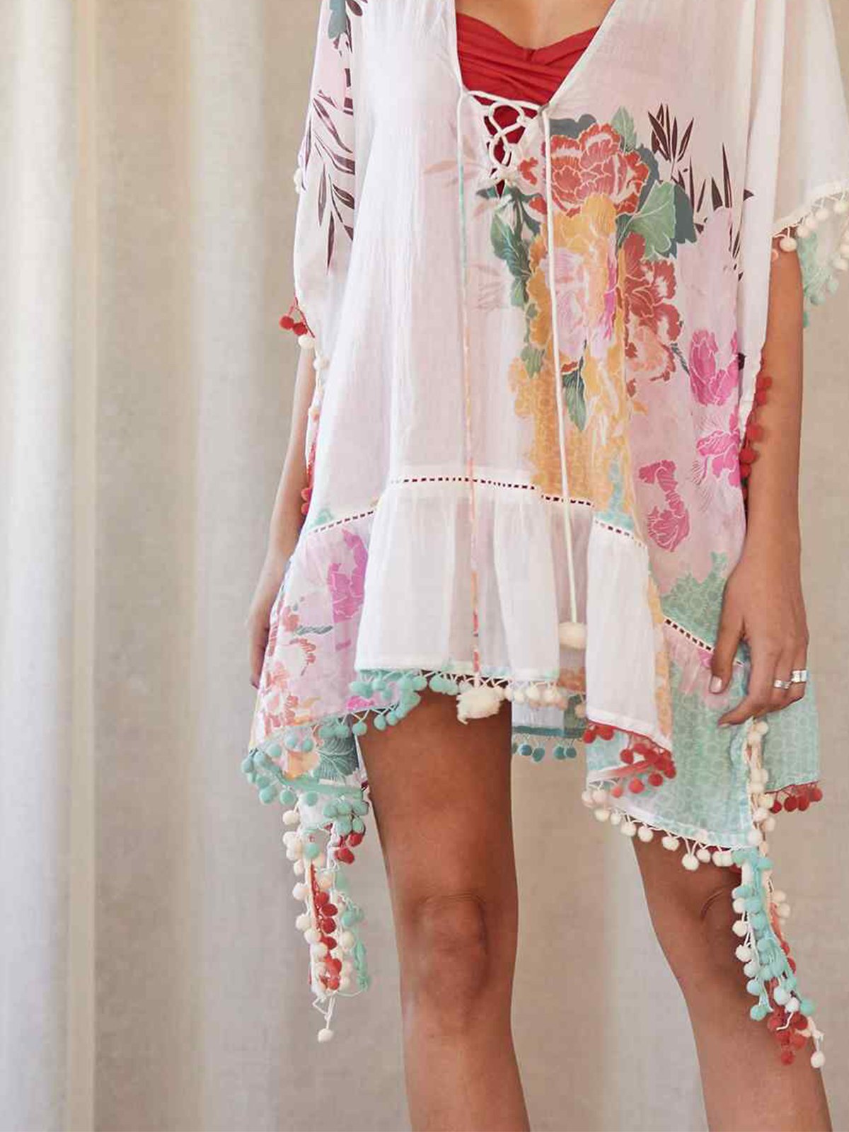 Casual Shift Short Sleeve V Neck Dresses