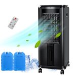 3-IN-1 Portable Evaporative Coolers with 12H Timer, Remote Control & Ice Box