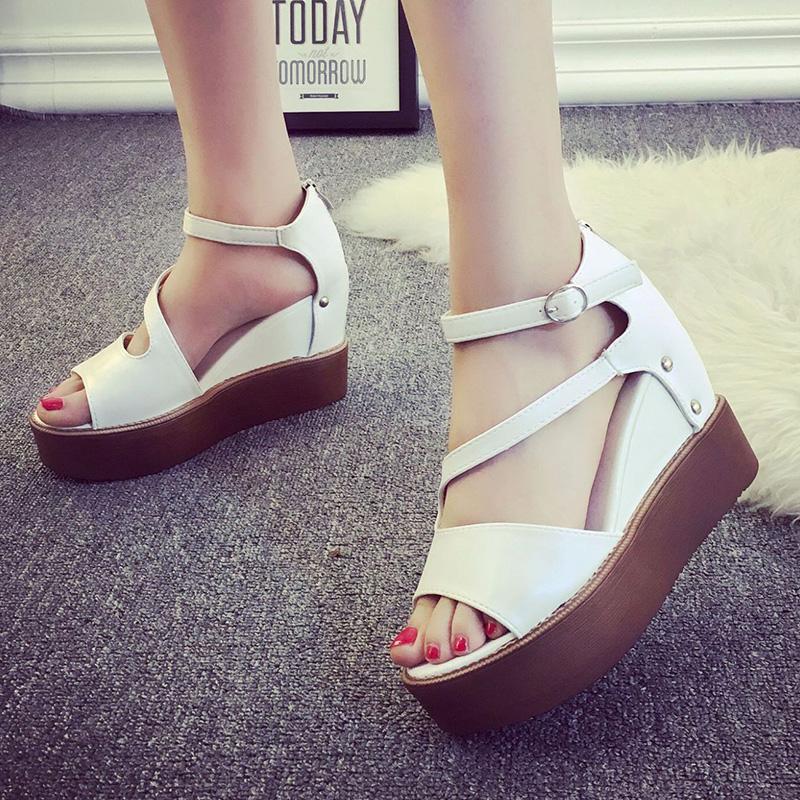 Adjustable Buckle Casual Summer Wedge Heel Sandals