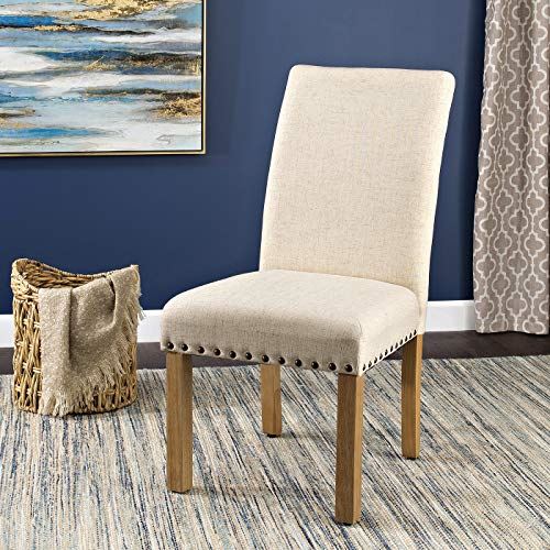 Classic Upholstered Parsons Dining Chairs | Set of 2 Accent Dining Chairs