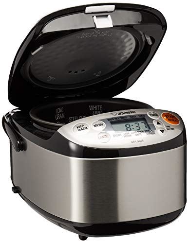 Rice Cooker & Warmer, 3-Cups (uncooked), Stainless Black