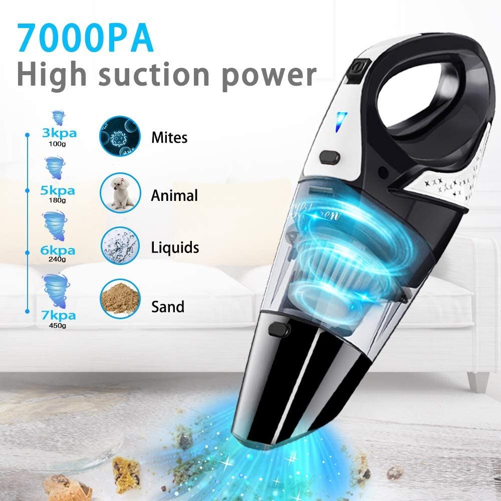 Handheld Vacuum, Hikeren 7Kpa Powerful Suction Wet & Dry Vacuum