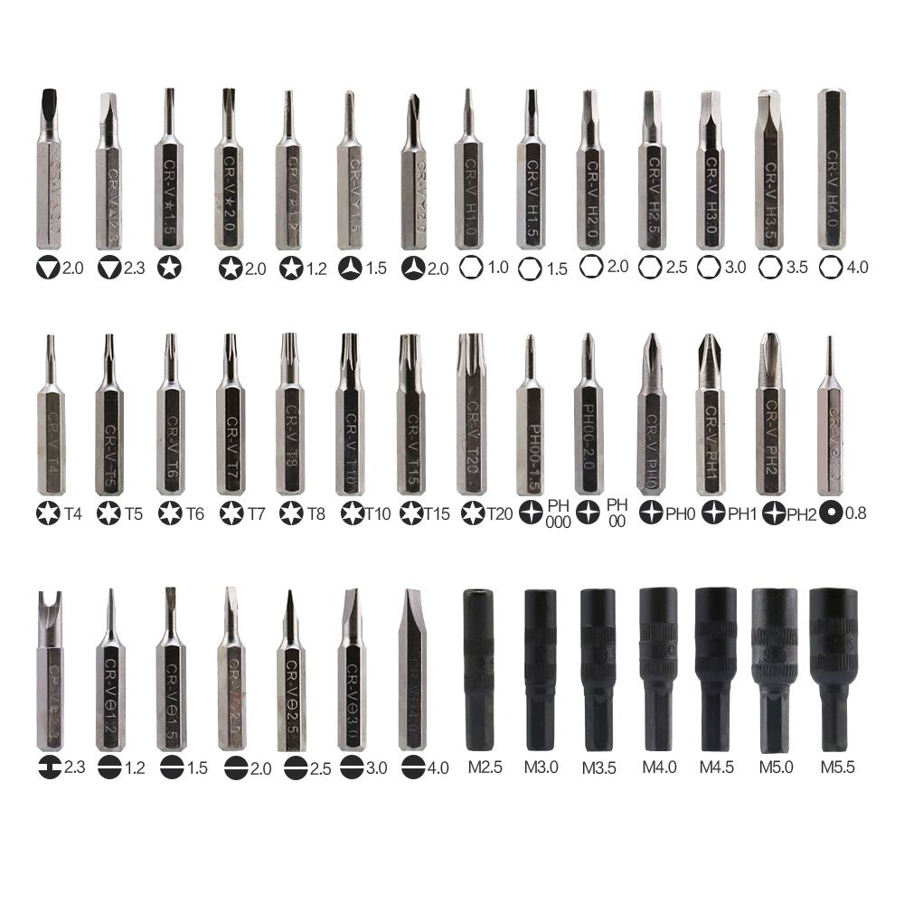 BST-8913 45 in 1 Precision Screwdriver Set Flexible Drill Shaft Disassembly Torx Screwdriver Repair Open Tool Kit for Phone