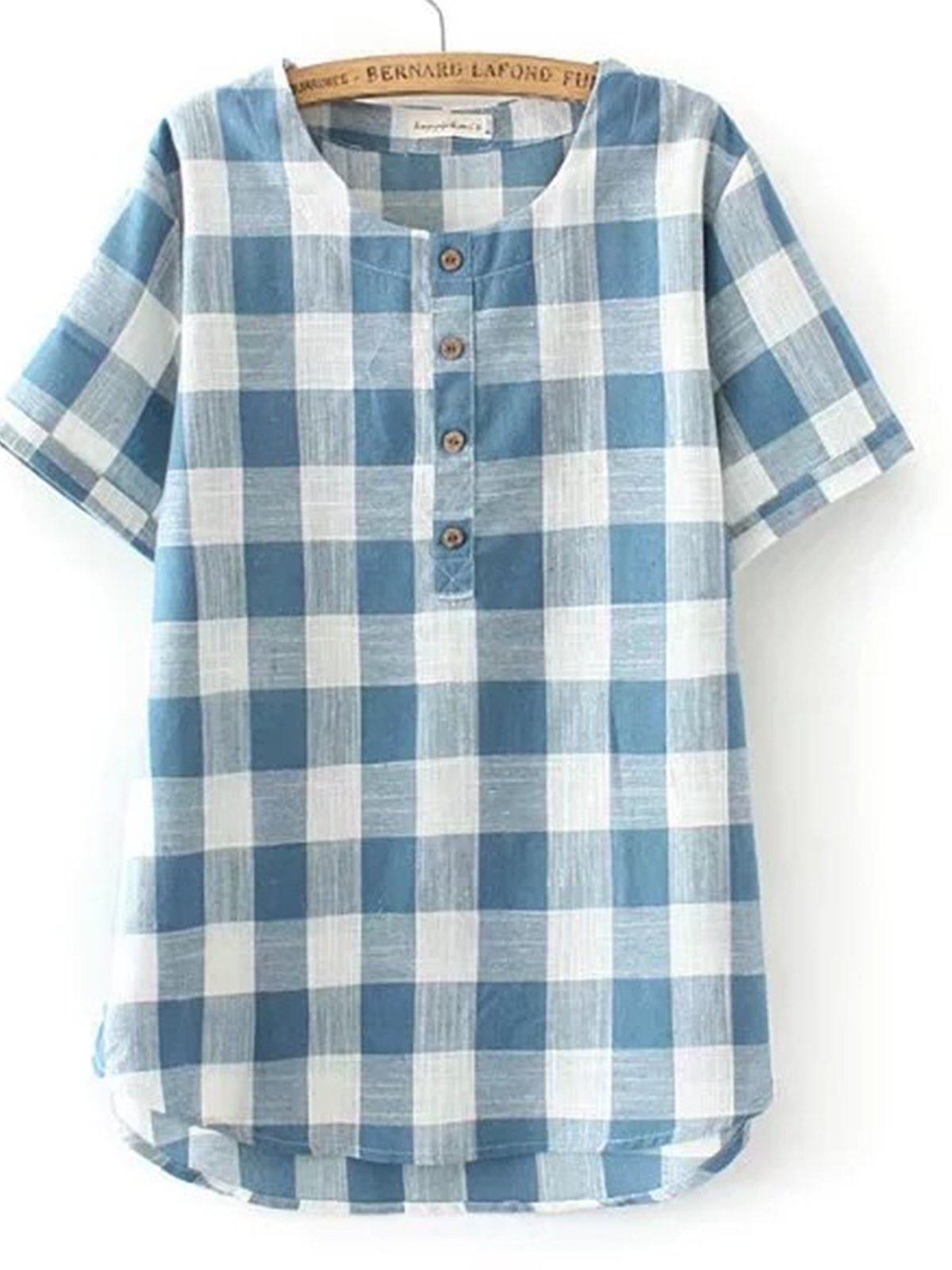 Short Sleeve Round Neck Casual Shirts & Tops