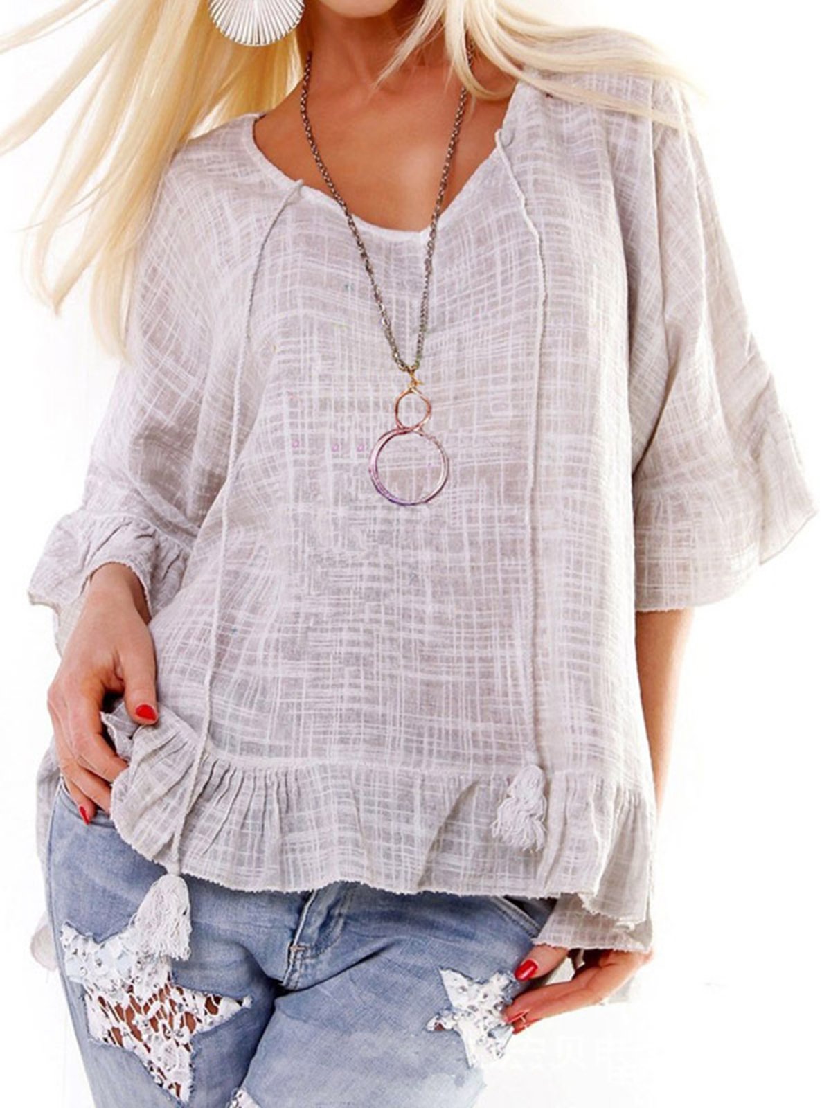 Women Half Sleeve Casual Solid Shirts & Tops