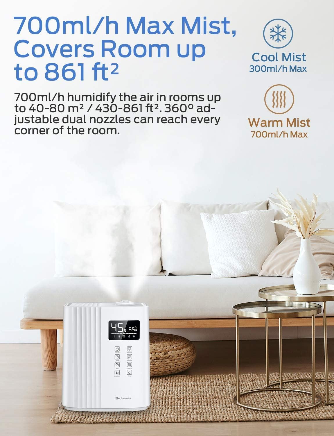 SH8830 Warm and Cool Mist Humidifiers