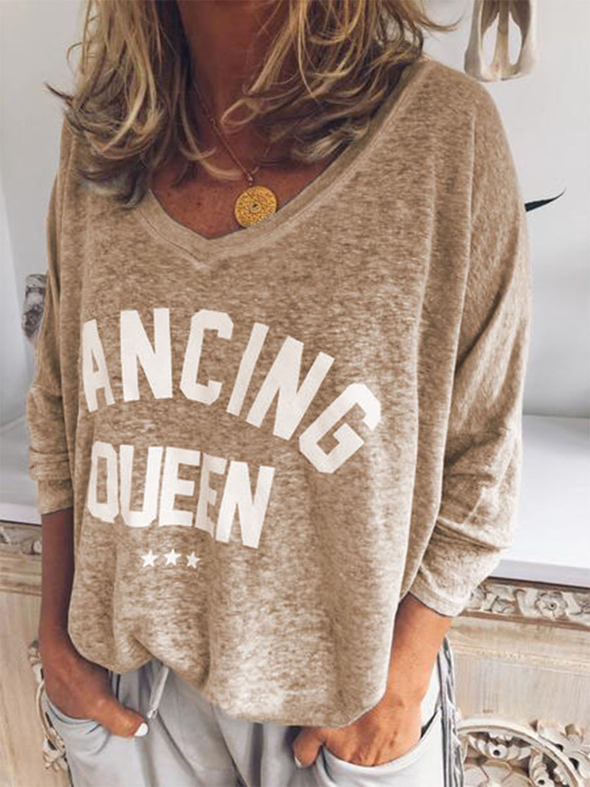 Long Sleeve Solid Sweet Shirts & Tops