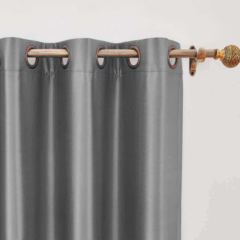 CUSTOM Lao Hang Zhou Dark Grey Polyester Cotton Curtain
