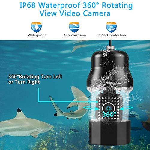 Underwater Ice Fishing Camera 360° Rotating View Waterproof Video Camera