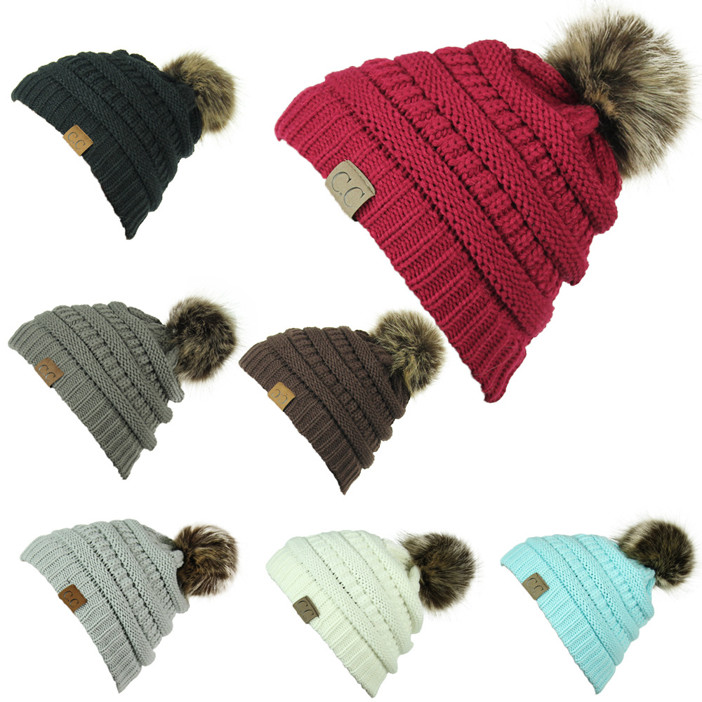 Hairball Dual use knitting Keep warm hat hat