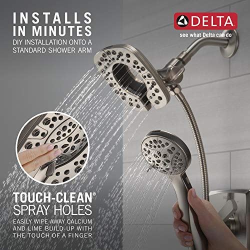 Hand Shower Head 1.75 GPM 4-Setting Combo, Stainless