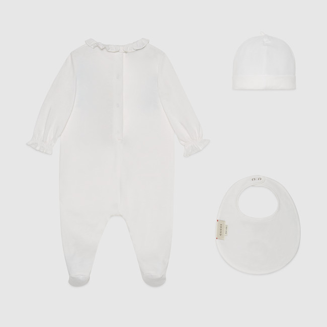 Baby three-piece corsage print gift set