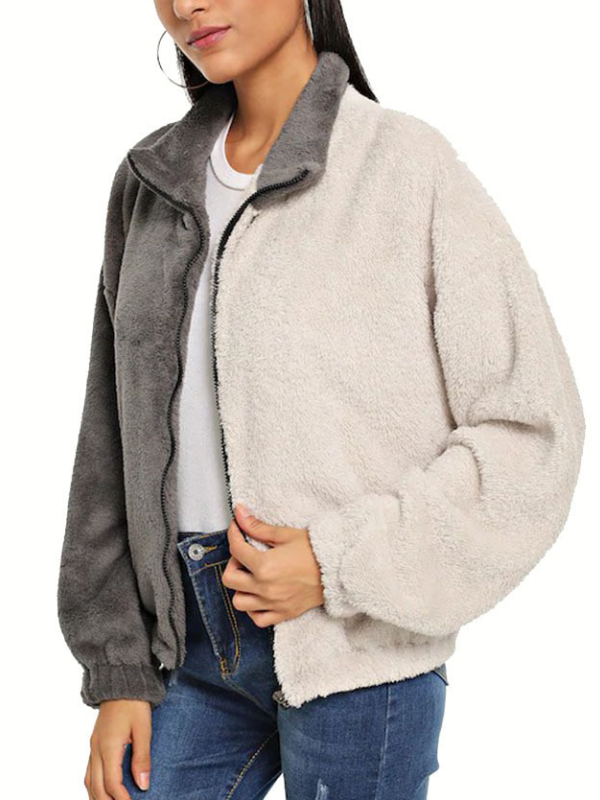 Two Tone Vintage Cotton Lapel Coat