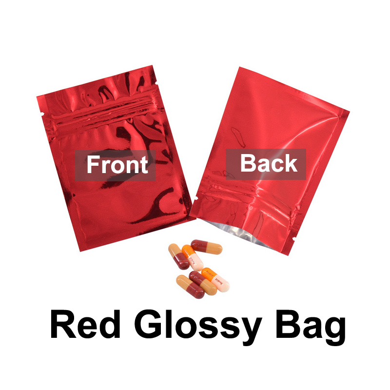 10x15cm Pouch Flat Aluminum Grade Metalized 3 Side Seal Plastic Zip Lock Food Metallic Small Zipper Ziplock Silver Foil Bag