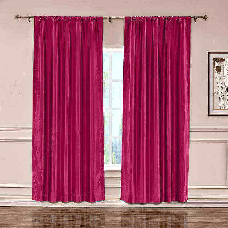 CUSTOM Lao Hang Zhou Burgundy Polyester Cotton Thermal Insulated Curtain