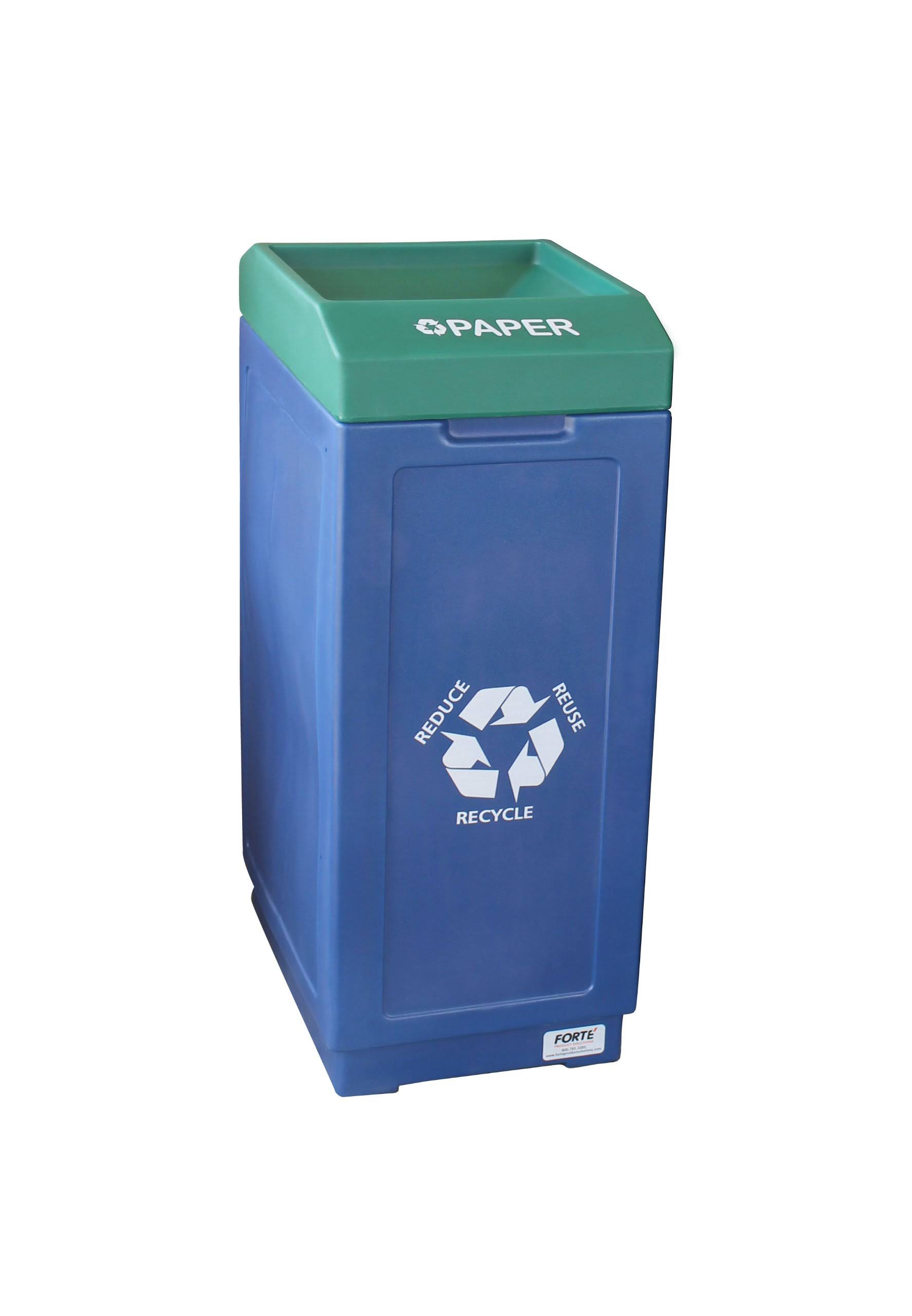 Forte Product Solutions 39 Gallon Recycling Bin; Blue and Green