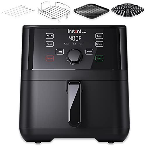 4-in-1 Basket Air Fryer with 4 Customizable One-Touch Cooking Programs