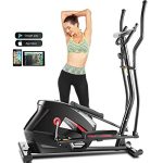 Eliptical Exercise Machine,Elliptical Cross Trainer for Home Use, Fitness Equipment for Men and Women- Black