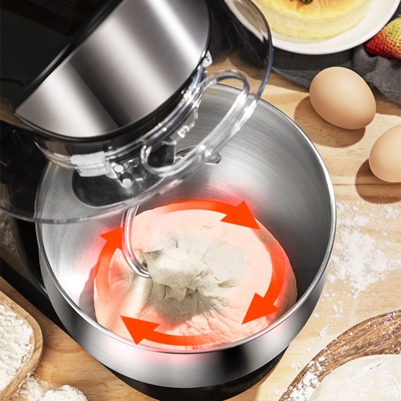 Kneader Electric Dough Mixer Multifunction Desktop 6 Speed Electric Mixer