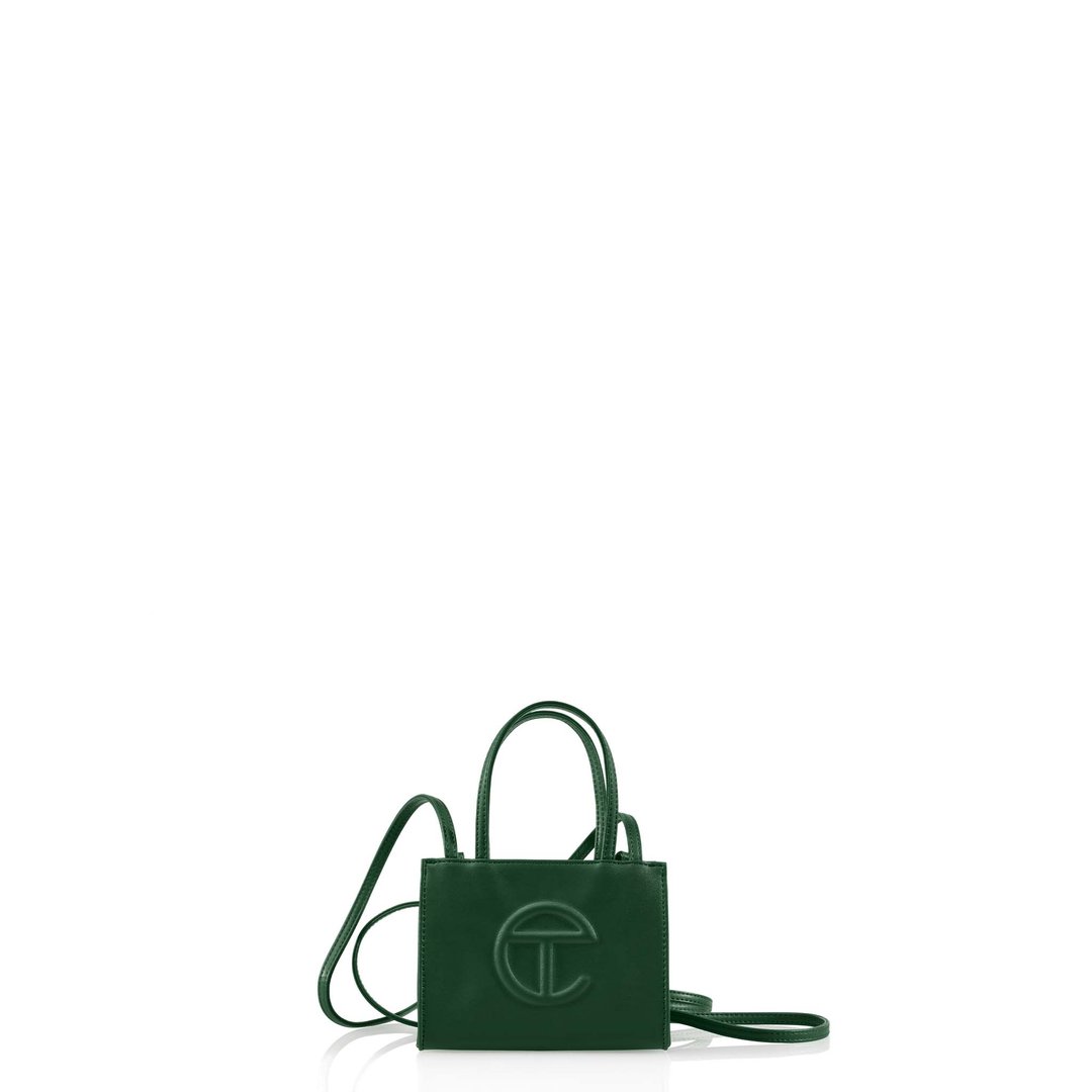 Small Dark Olive Shopping Bag