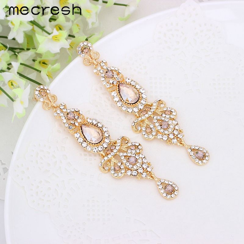 UMODE Four Prong Setting CZ Crystal White / Rose Gold Plated Dipper Hook Stud Earrings Jewelry for Women Boucle D'oreille UE0197