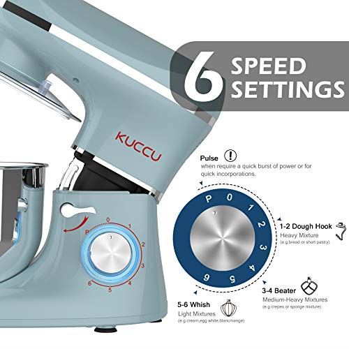 Kitchen Electric Mixer with Stainless Steel Bowl, Dough Hook, Whisk, Beater