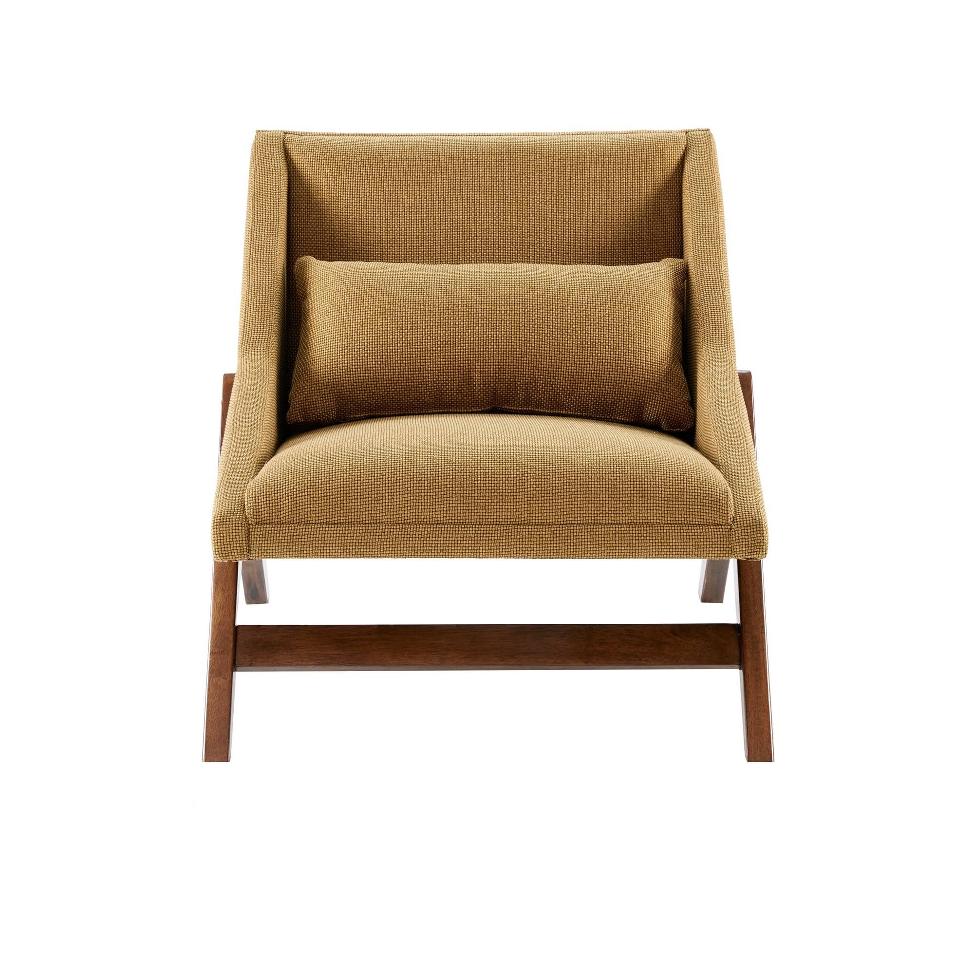 Carson Carrington Turi Mustard Yellow/ Pecan Lounge Chair - Mustard Yellow/Pecan