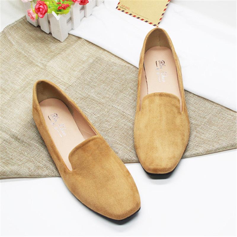 Large Size Solid Flocking Loafers