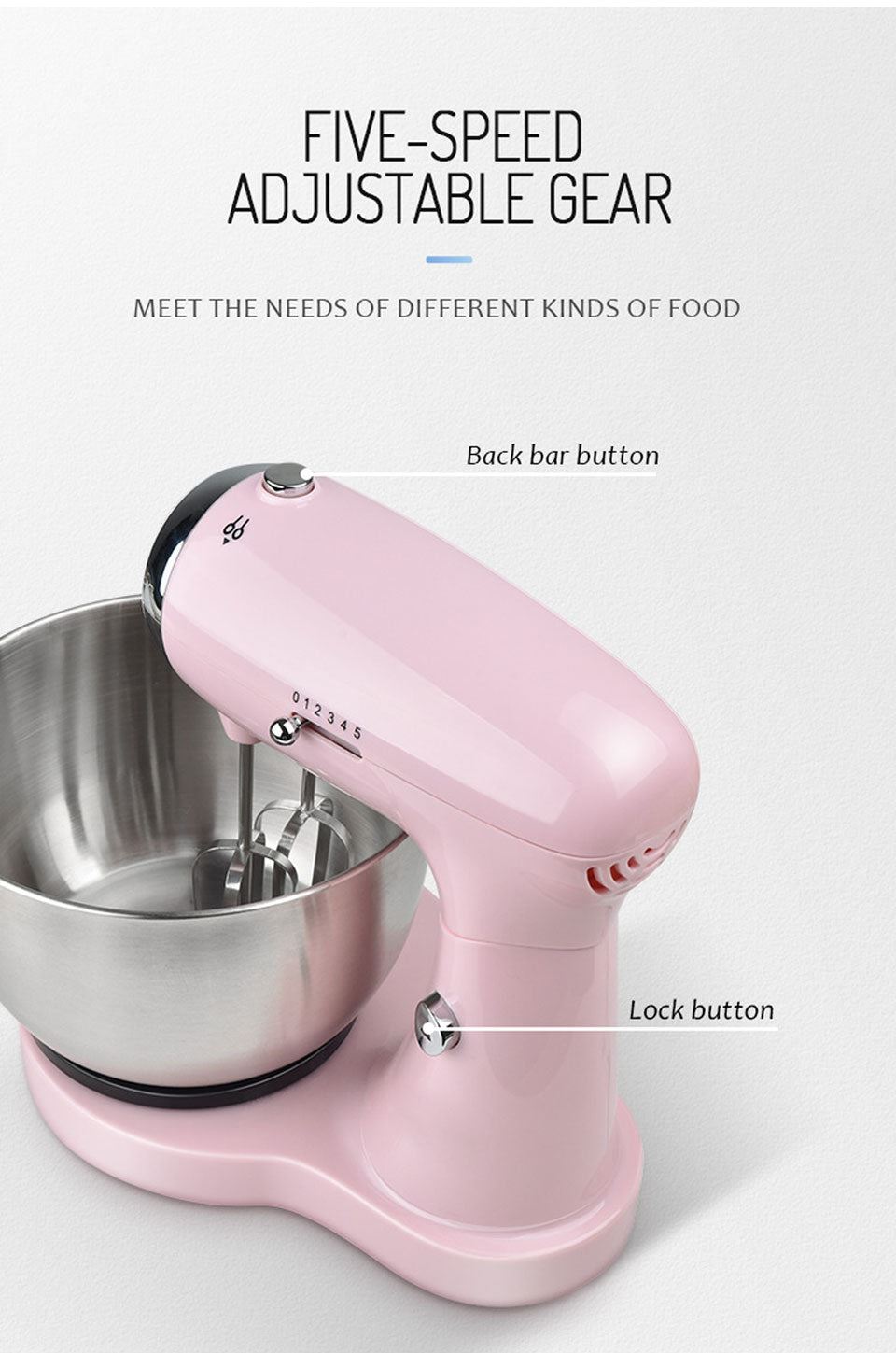 3.2L Stand Mixer Planetary Food mixer Double shaft Chef Machine Whipped cream machine