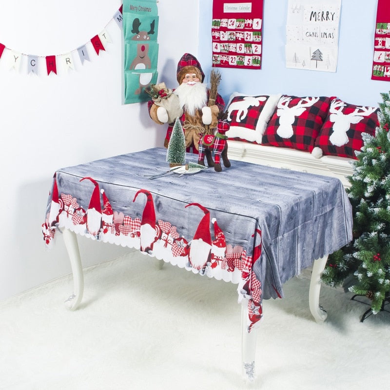 Christmas Dinner Tablecloth Rectangle Decorative Table Covers