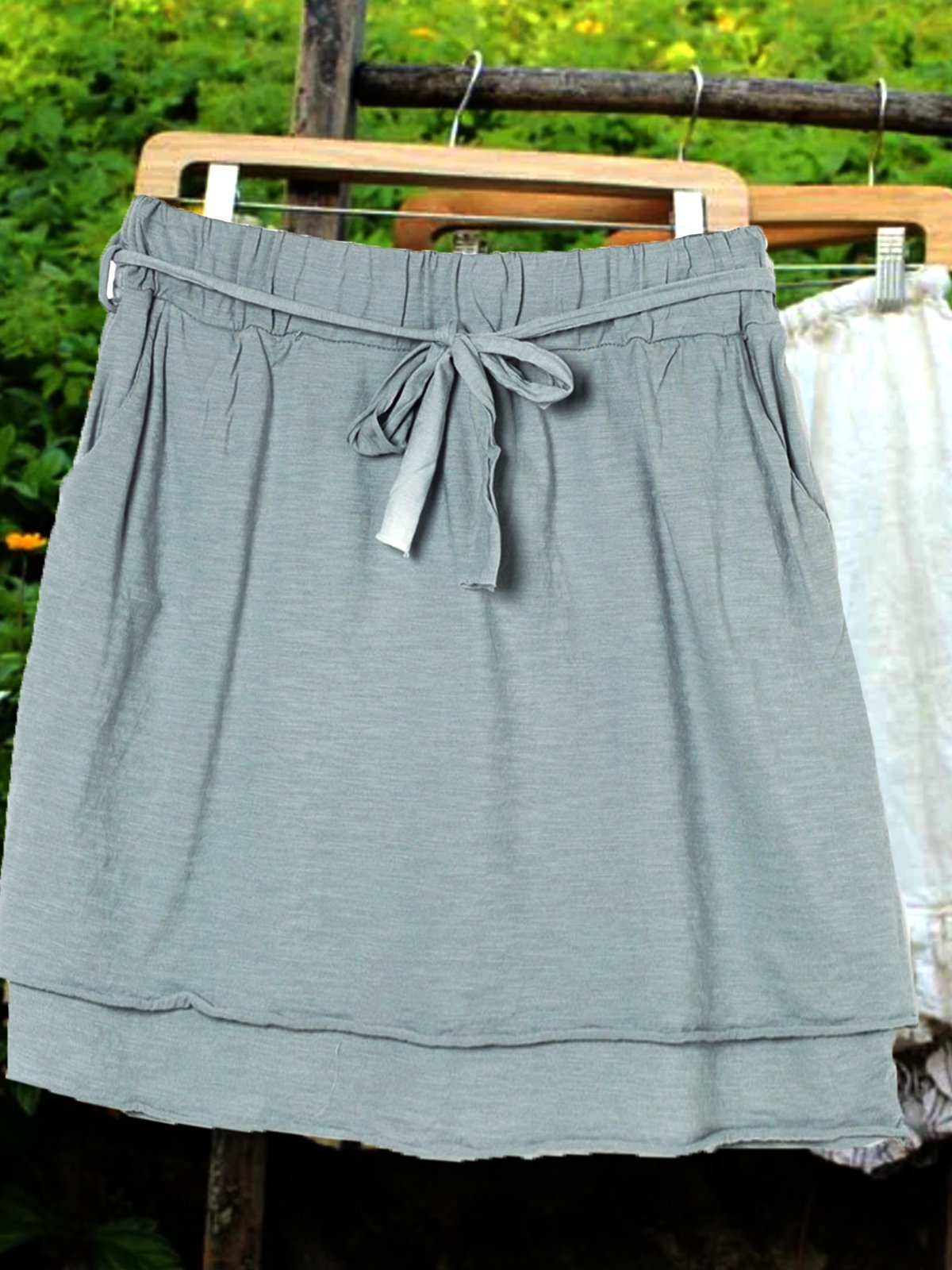 Summer casual vintage elastic skirt
