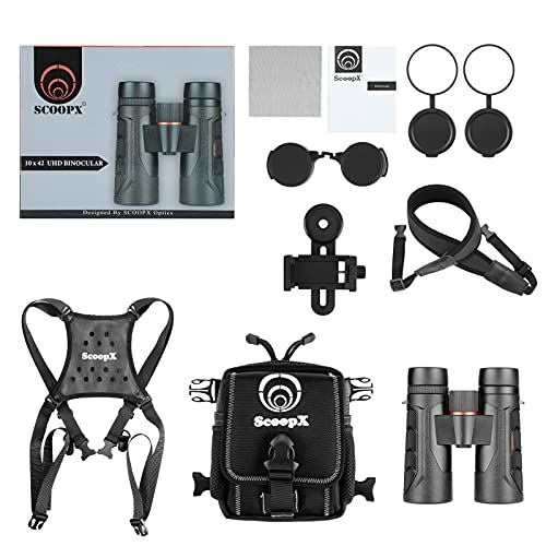 10��42 Ultra HD Binoculars with Phone Adapter and Harness