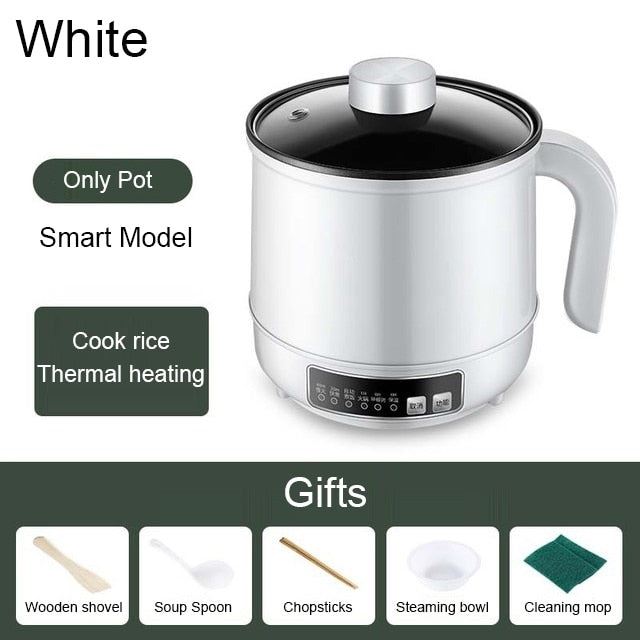 Household MultiCooker Electric Skillet Stainless Steel Rice Cooker Hotpot Noodles Soup Pot Eggs Food Steamer